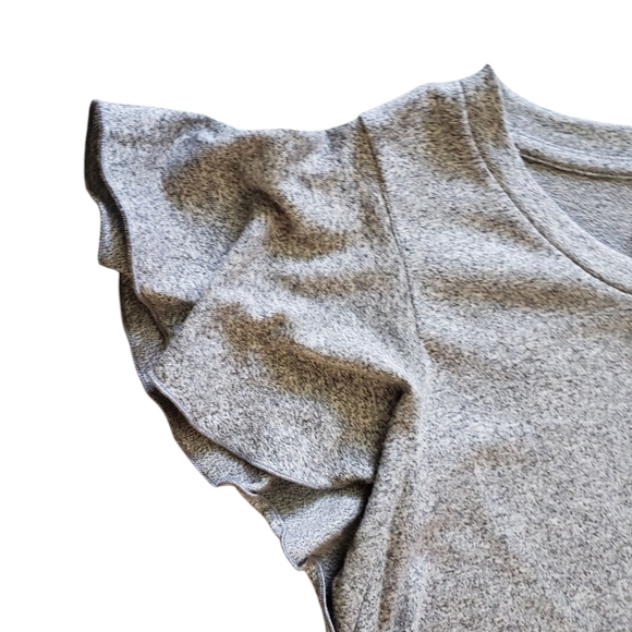 Gap Heather Grey Flutter Sleeve T Shirt Dress NWT - Picture 3 of 6